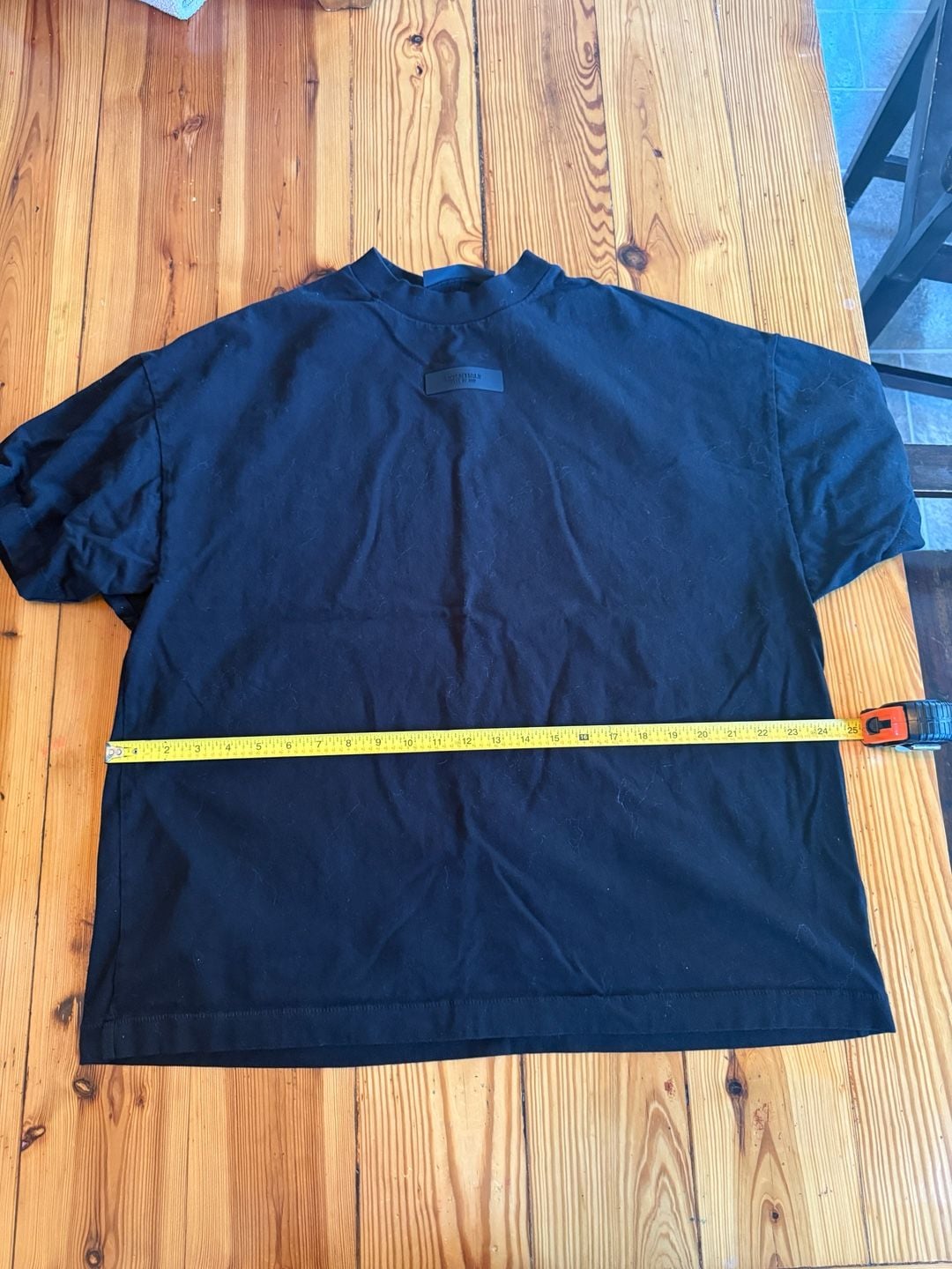 Fear of God Essentials T-Shirt Black Rubber Logo 5