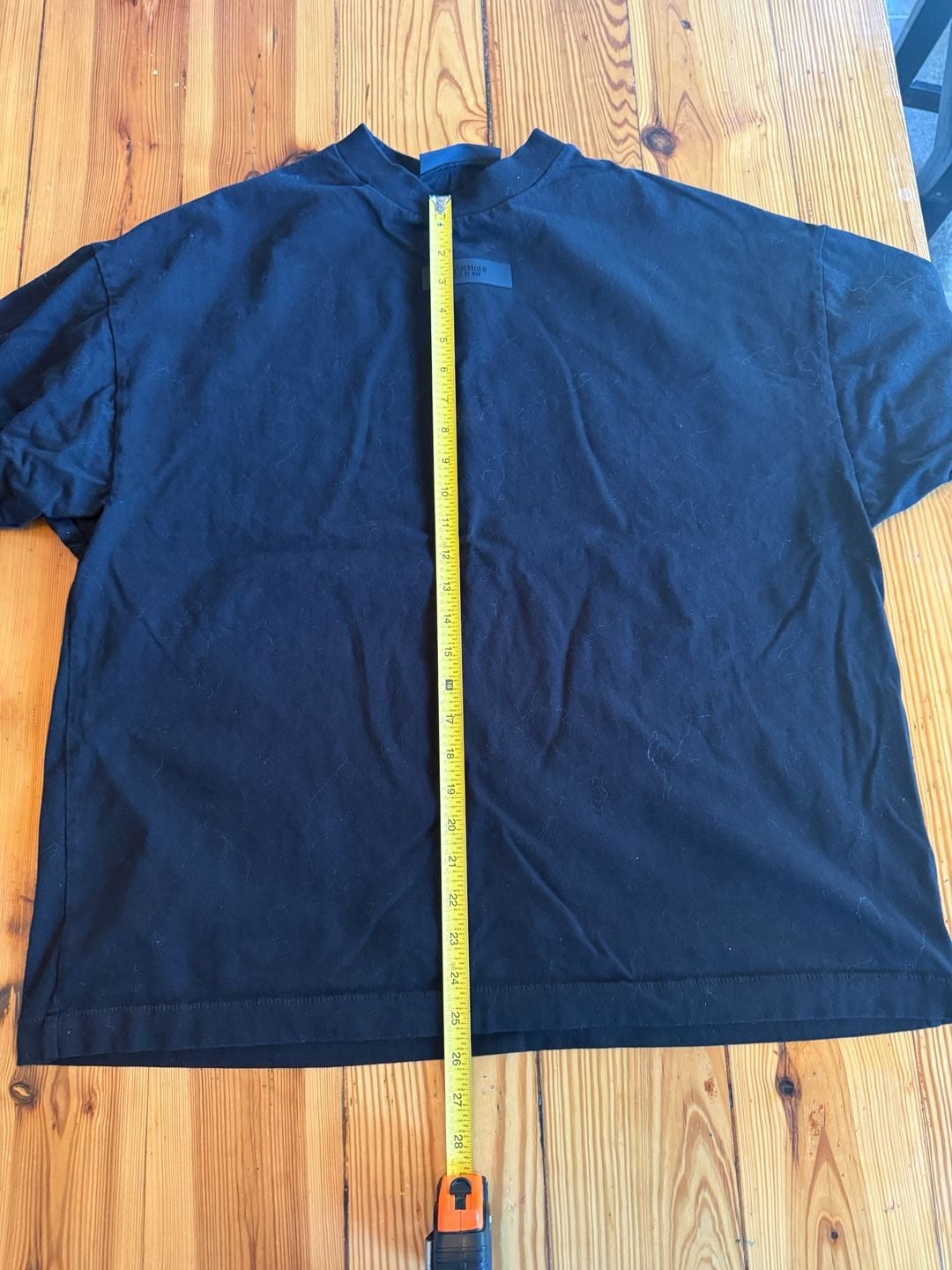 Fear of God Essentials T-Shirt Black Rubber Logo 6