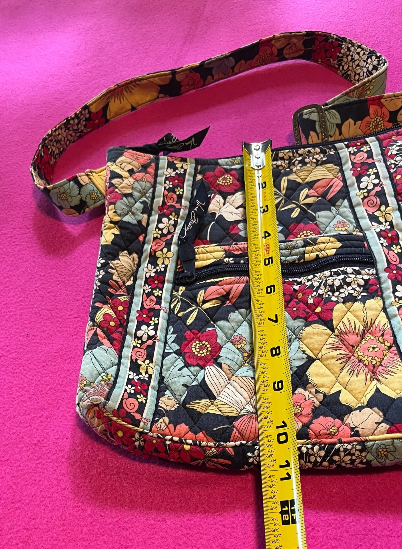 Vera Bradley Happy Snails Quilted Crossbody Hipster Bag 10