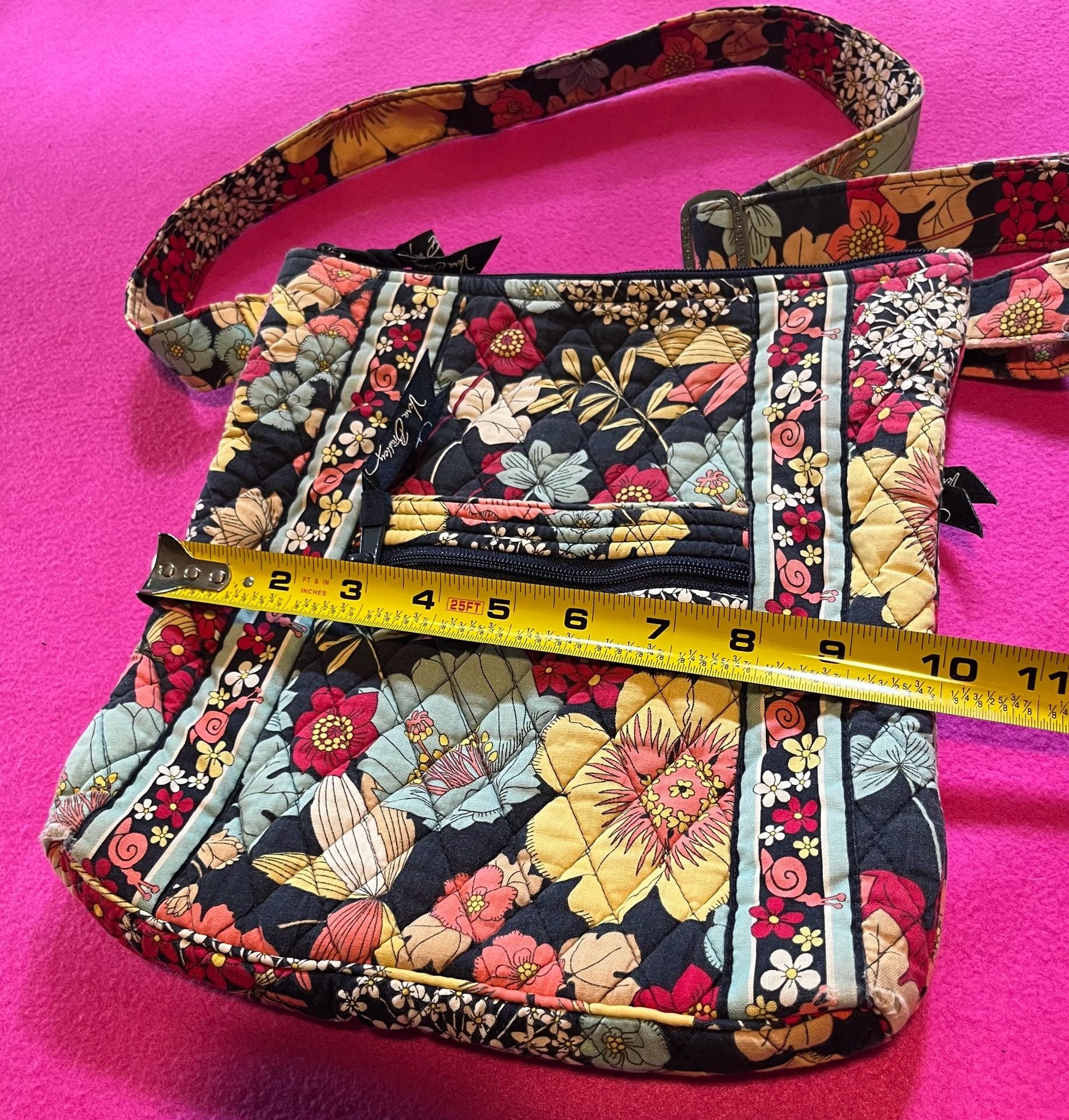 Vera Bradley Happy Snails Quilted Crossbody Hipster Bag 11