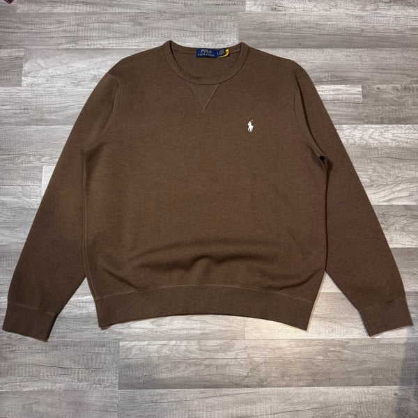 Polo Ralph Lauren RL Fleece Sweatshirt Size L Brown