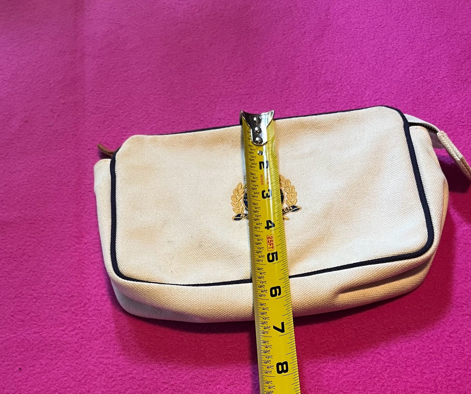 Ralph Lauren Canvas Crest Cosmetic Pouch 5