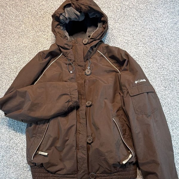 Columbia Sportswear Company Women's XL Brown Waterproof Hooded Winter Jacket