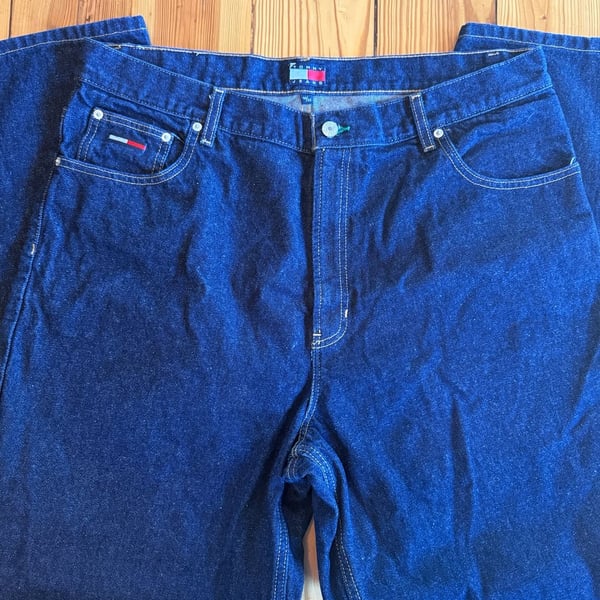 Tommy Jeans Vintage Denim Jeans 40x32 Dark Wash Straight Leg