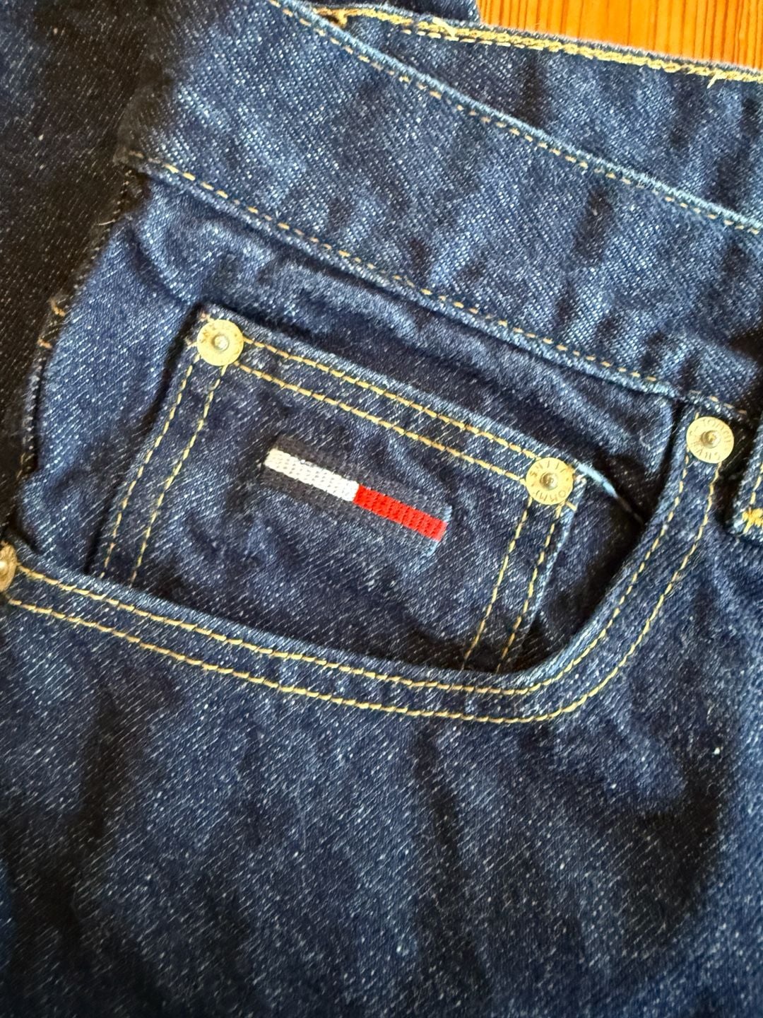 Tommy Jeans Vintage Denim Jeans 40x32 Dark Wash Straight Leg 4
