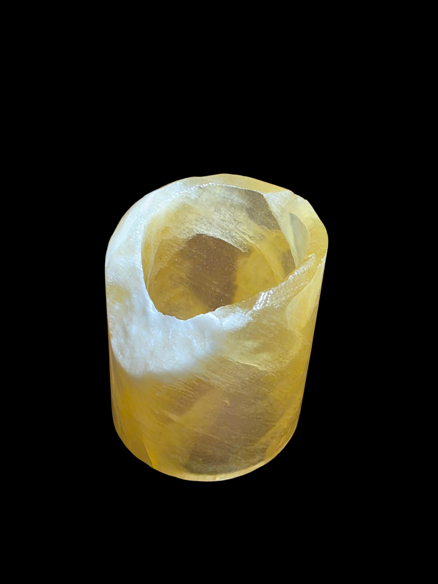 Honeycomb Calcite Natural Stone Candle Holder Set of 3 6