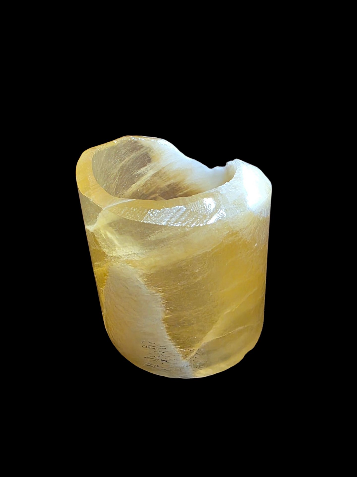 Honeycomb Calcite Natural Stone Candle Holder Set of 3 8