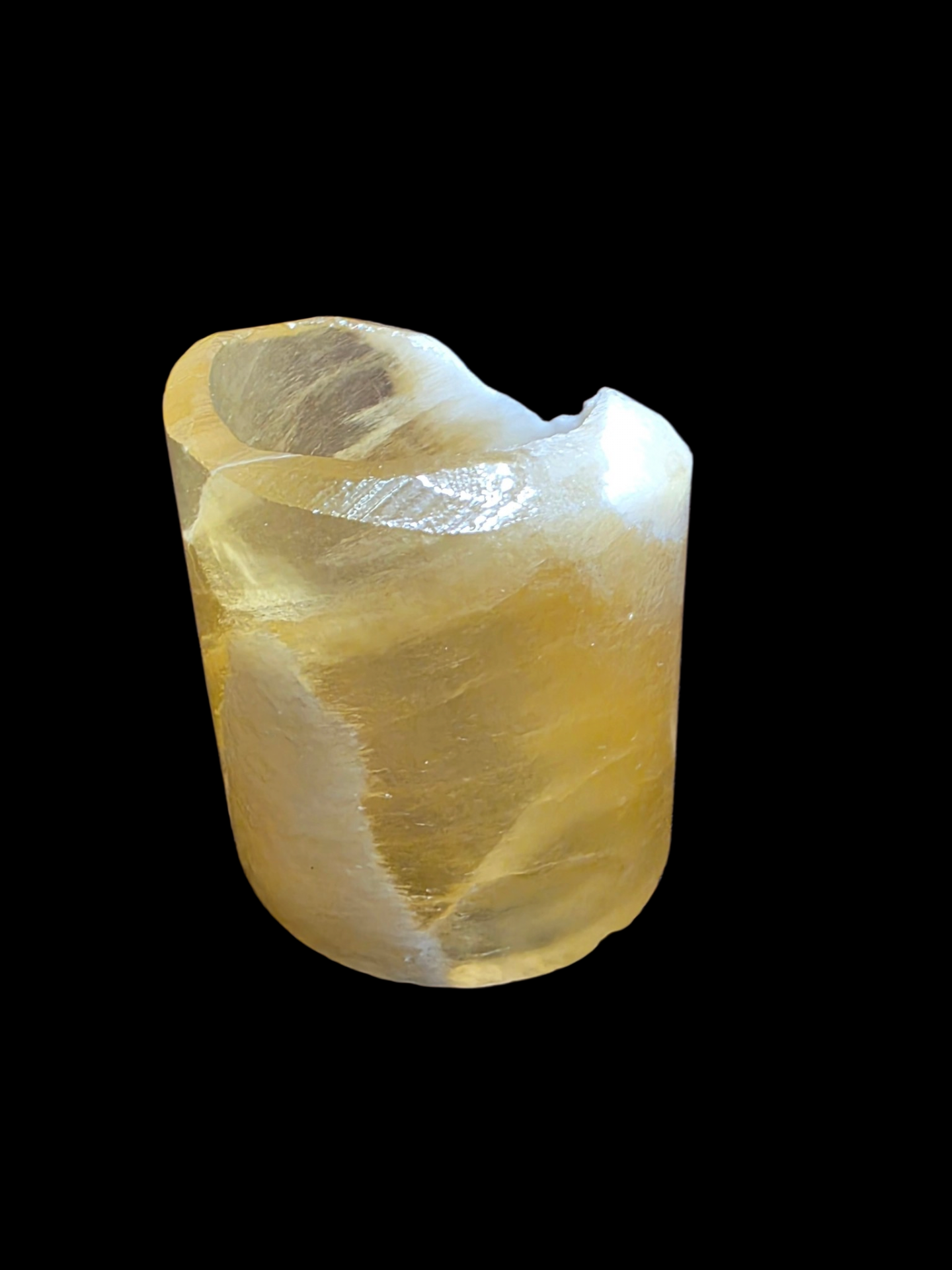 Honeycomb Calcite Natural Stone Candle Holder Set of 3 10