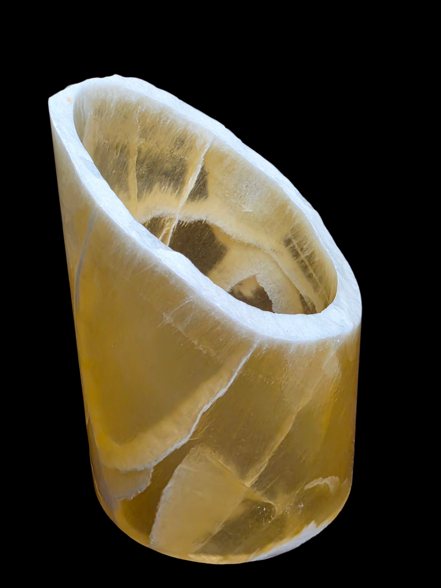 Honeycomb Calcite Natural Stone Candle Holder Set of 3 14