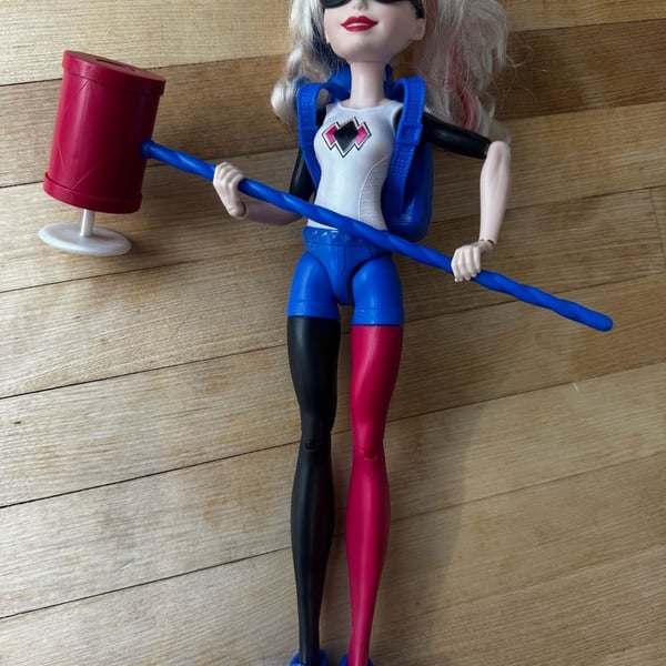 Mattel DC Super Hero Girls Harley Quinn Mallet Launcher Doll 12"