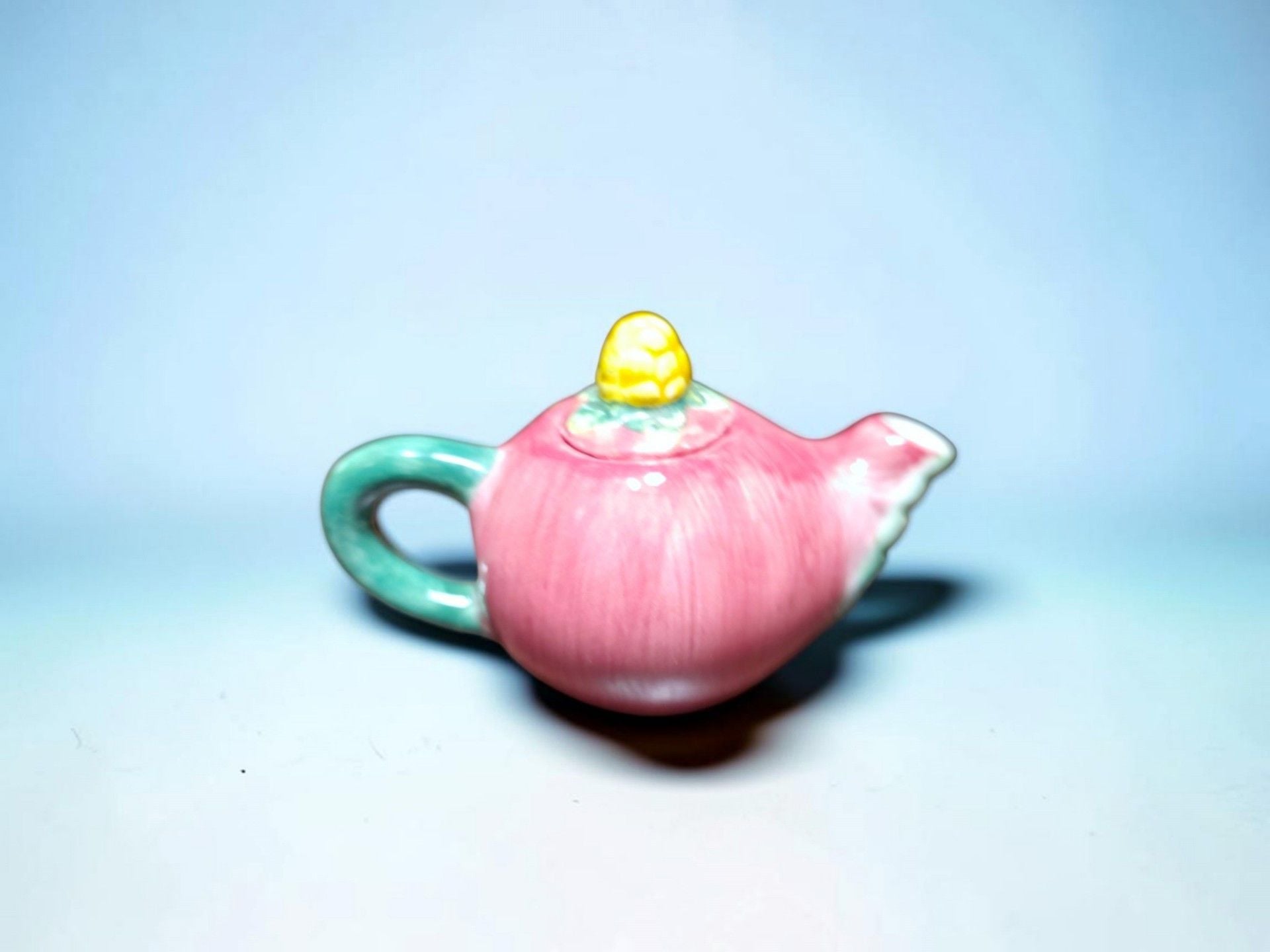 Asia Master Group Ceramic Miniature Teapot Set Pansy Sunflower Floral Decorative 10