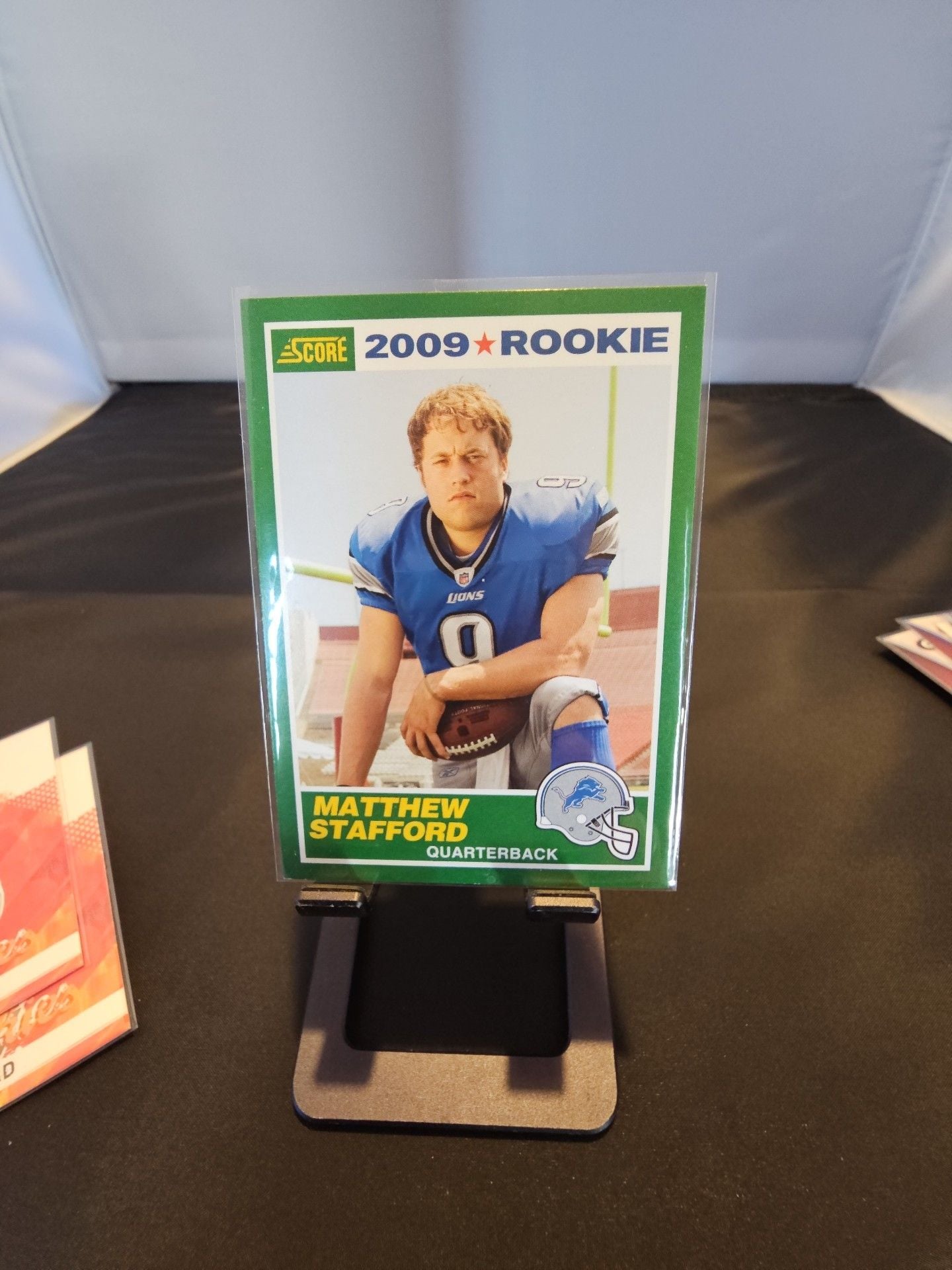 Score 2009 Matthew Stafford Rookie Card 1989 Retro Detroit Lions 1