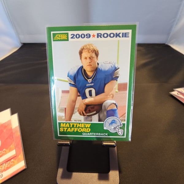 Score 2009 Matthew Stafford Rookie Card 1989 Retro Detroit Lions
