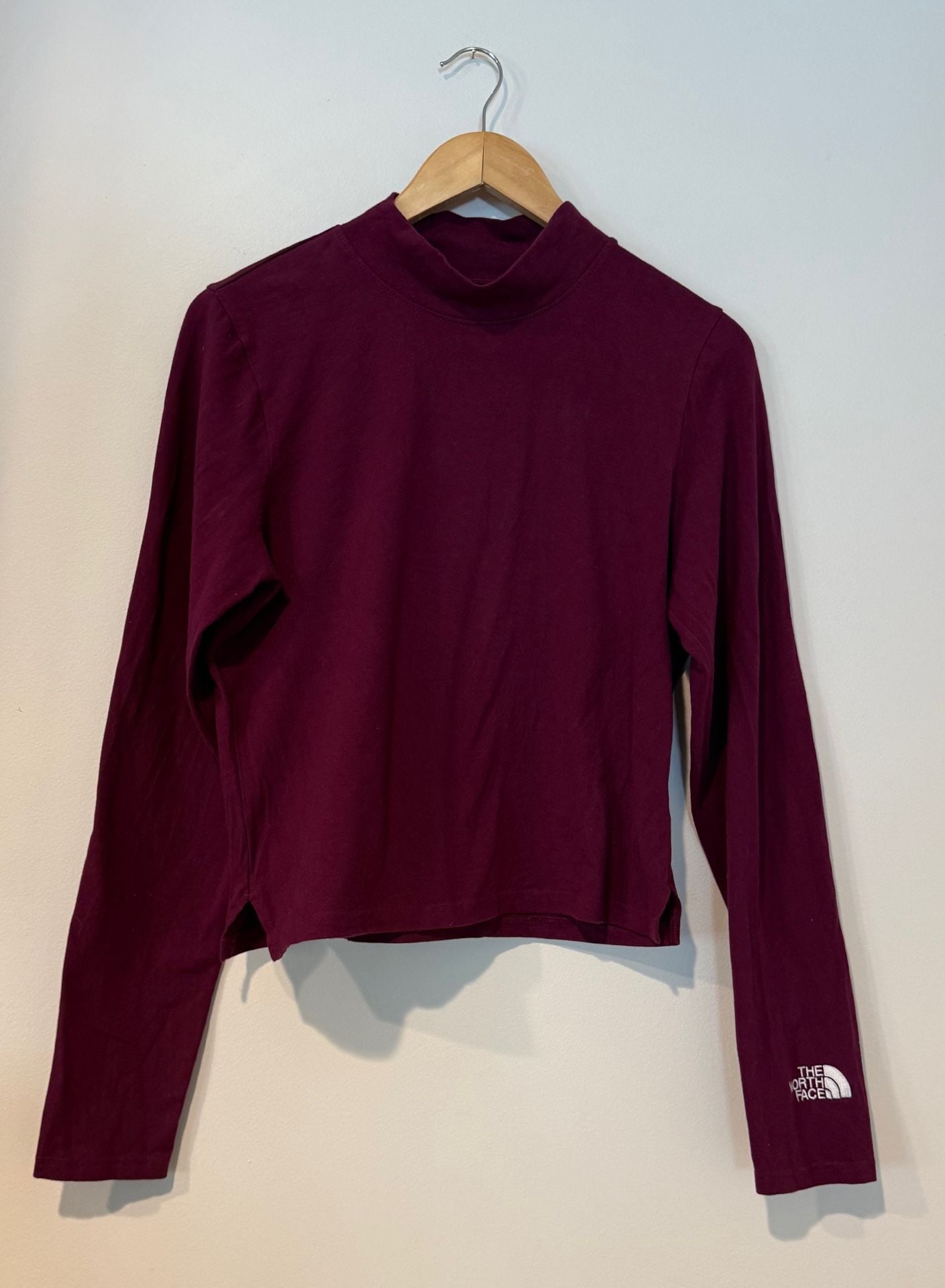 The North Face Evolution Mock Neck Long Sleeve Shirt Size XL Burgundy 2