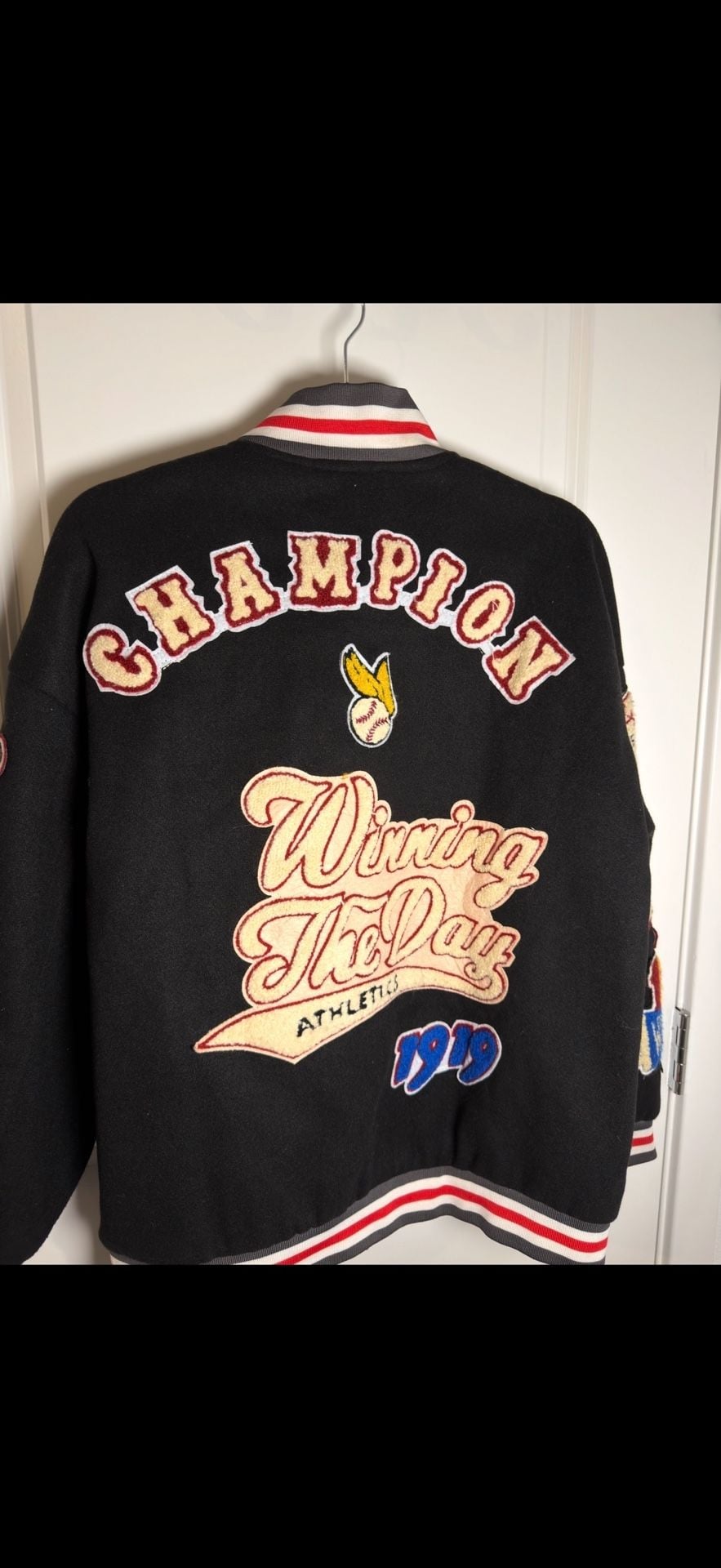 Unbranded Varsity Jacket Black 3