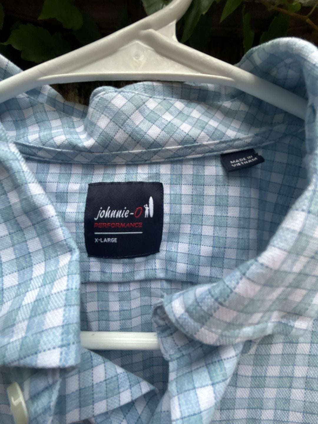 Johannie-O Performance Blue Plaid Button Down Shirt X-Large 3
