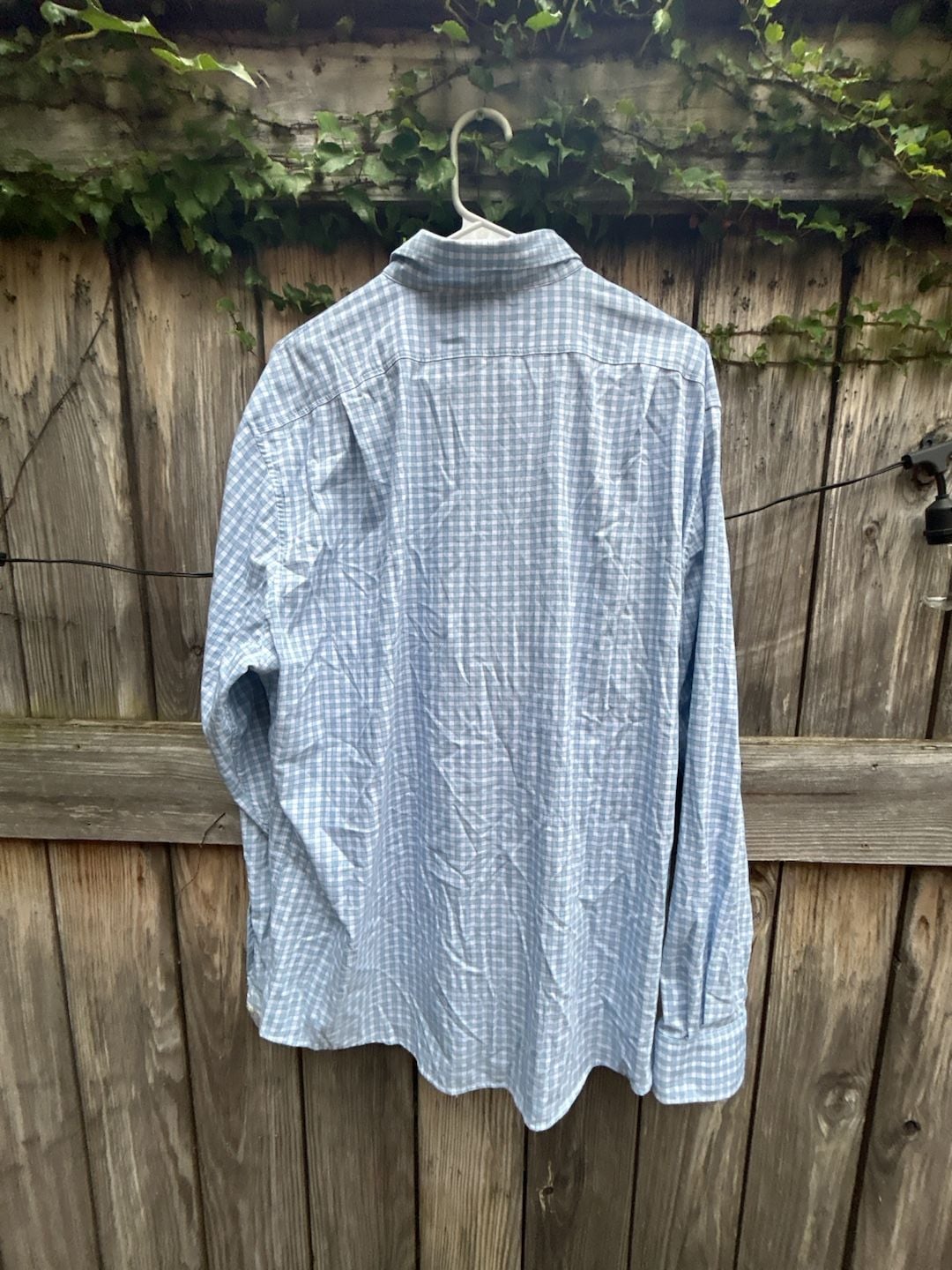 Johannie-O Performance Blue Plaid Button Down Shirt X-Large 4
