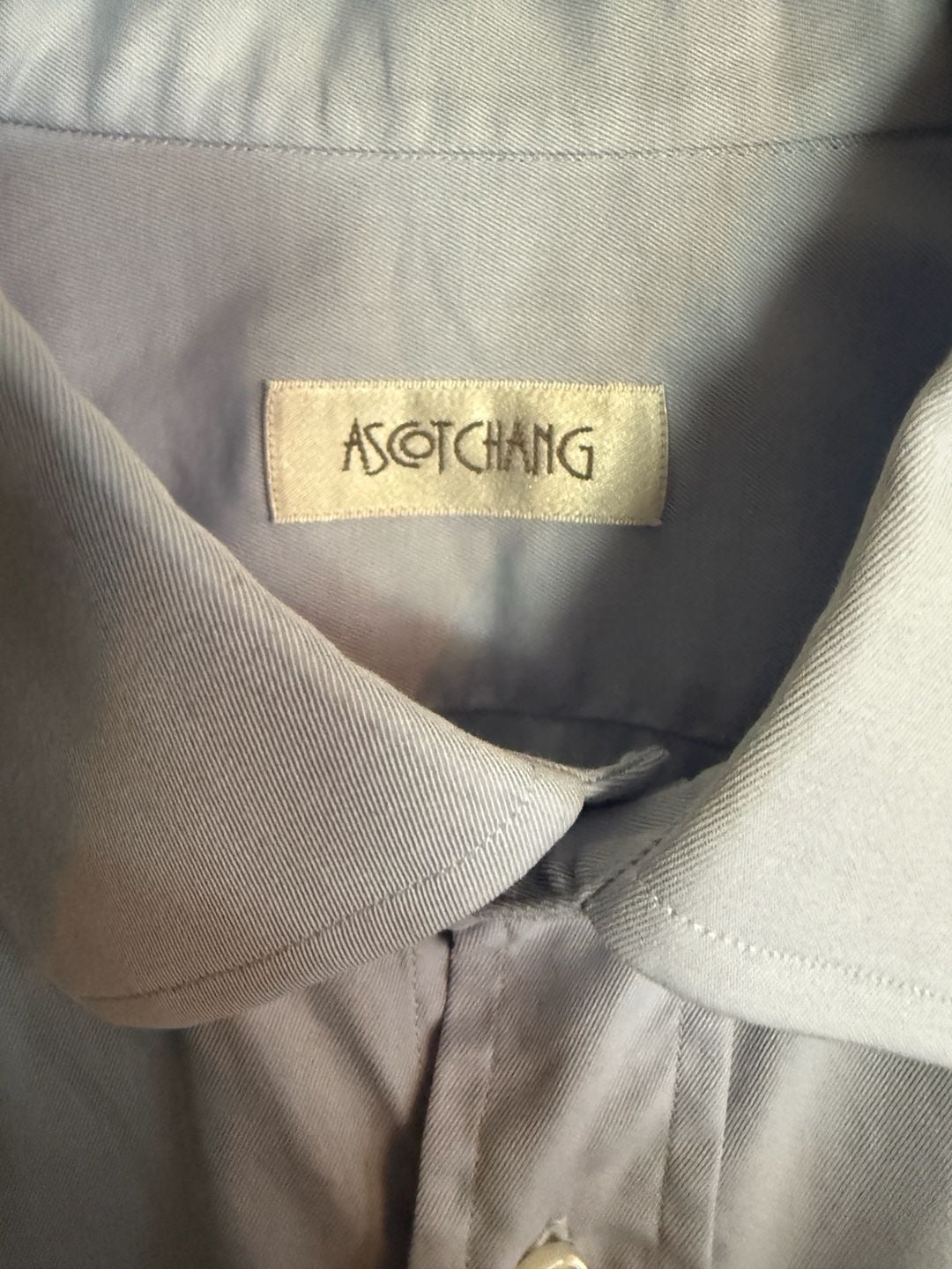 Ascot Chang Alumo Dress Shirt Light Blue Alumo Swiss Cotton 3