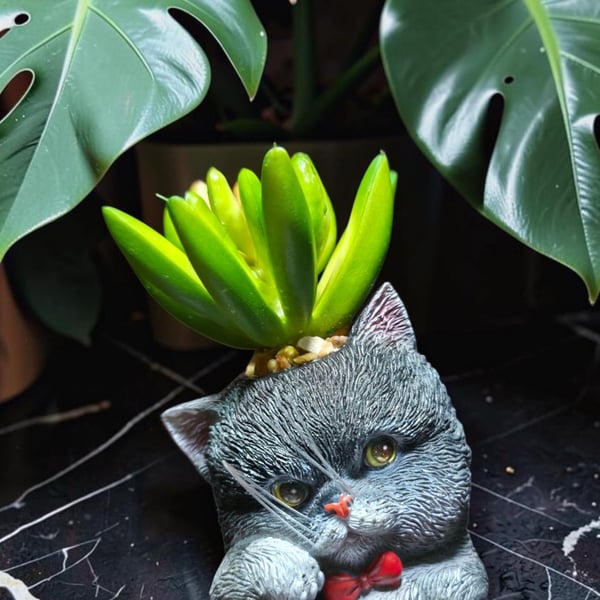 The Bradford Exchange Humbugs & Spike Cat Planter Figurine Sculpture Collection