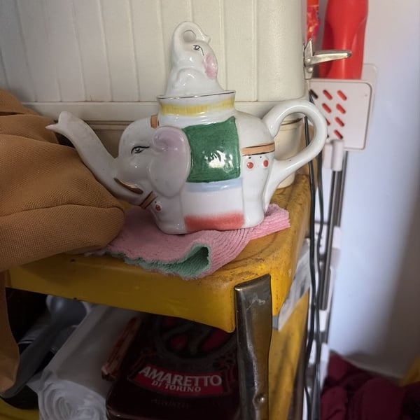 Vintage Porcelain Elephant Teapot Made in China