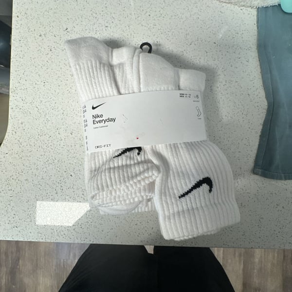 Nike Everyday Cotton Cushioned Crew Socks 6-Pack White