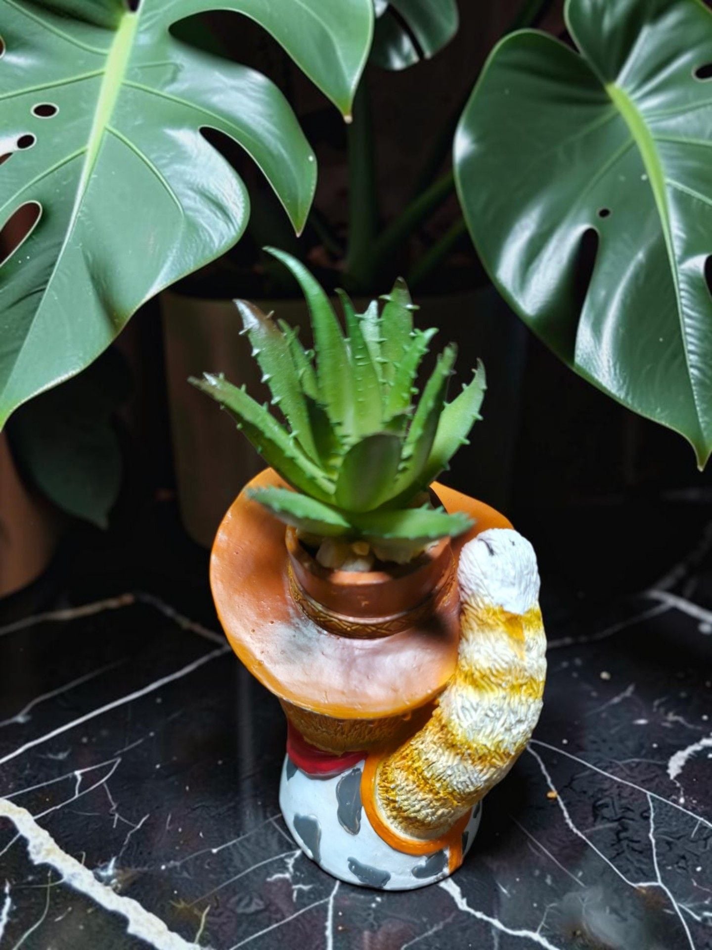 Buck the Rocky Cowboy Cat Plant Pot Figurine A0302 4
