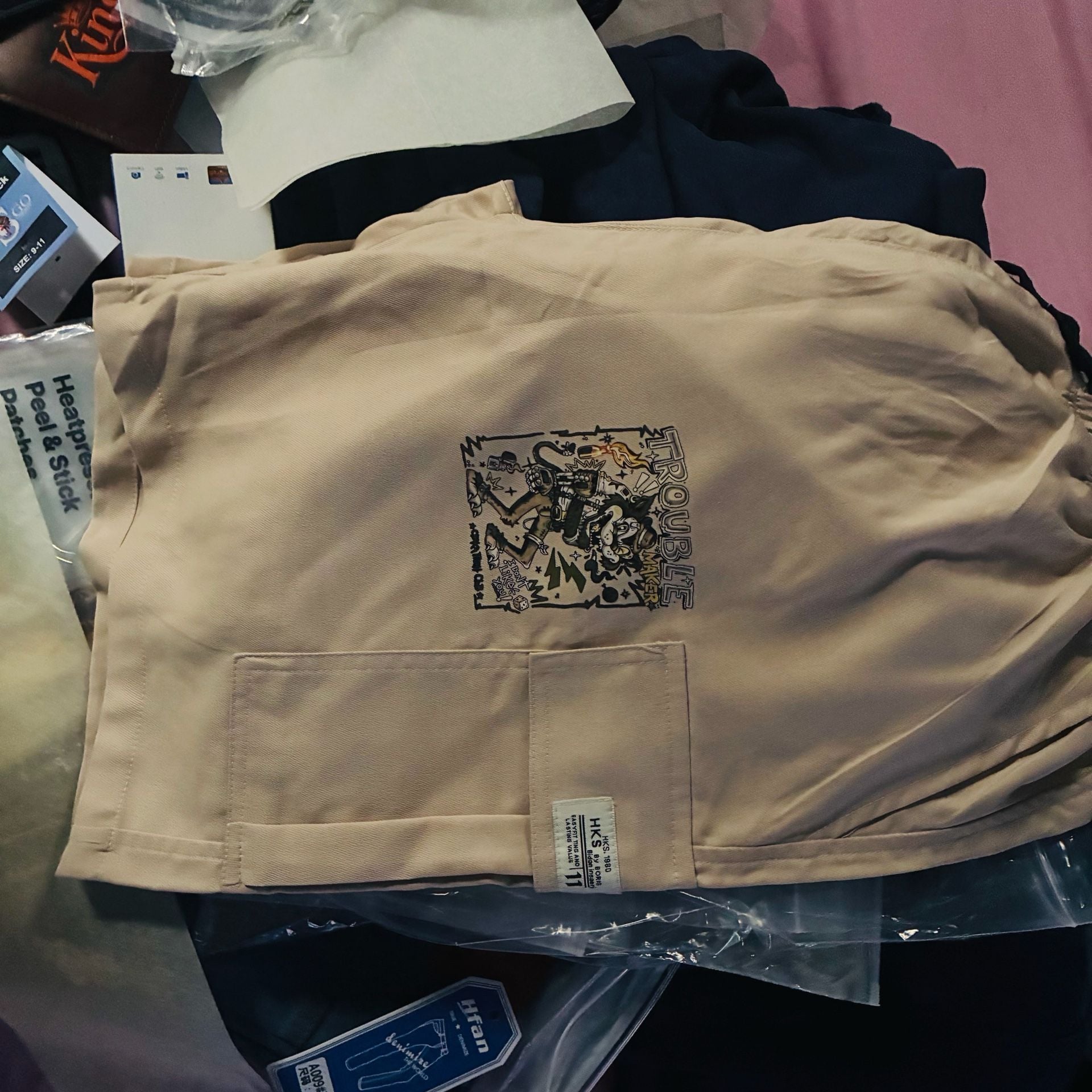 HKS Trouble Maker Cargo Shorts Khaki 2