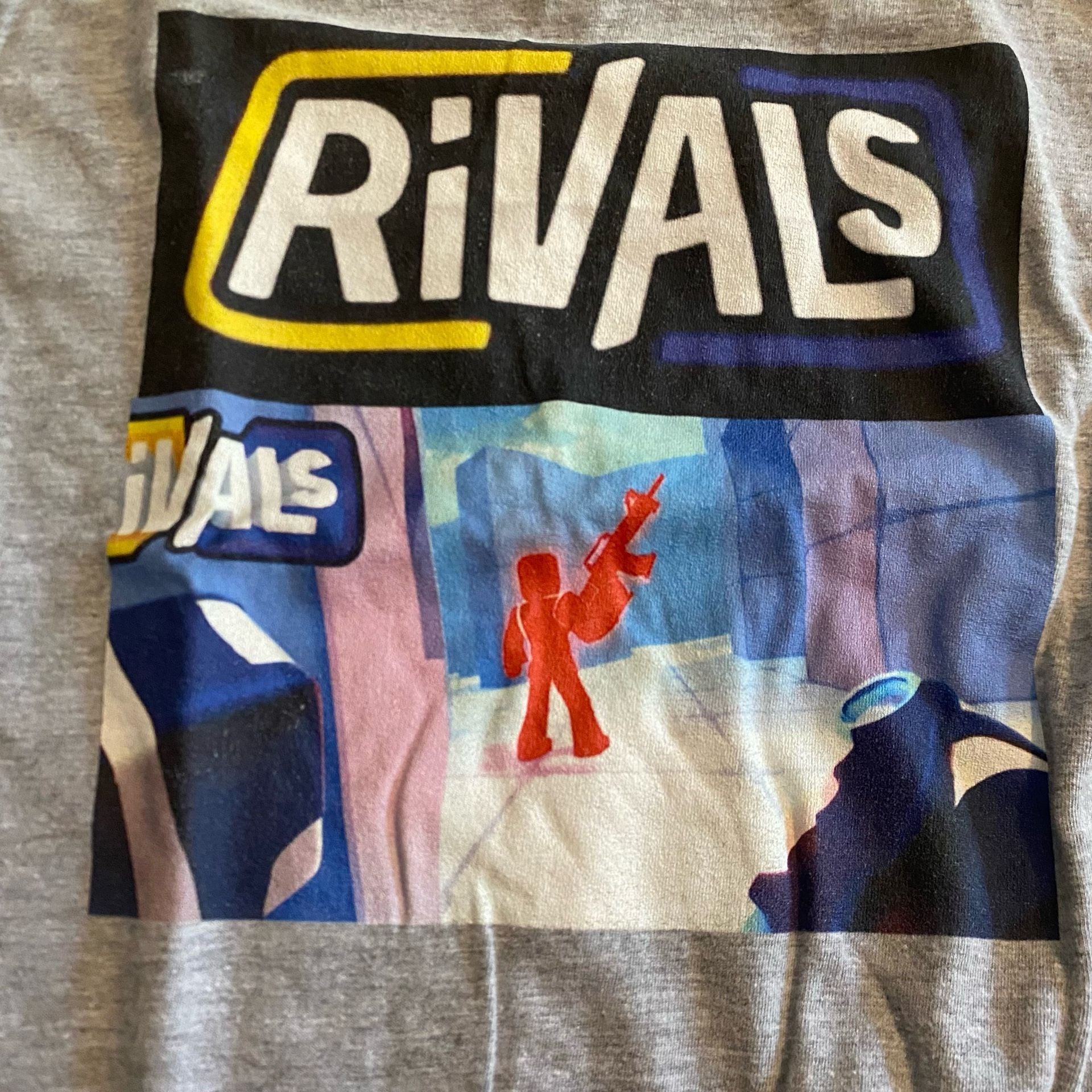 Roblox Rivals T-Shirt Gray Graphic Print Tee 3