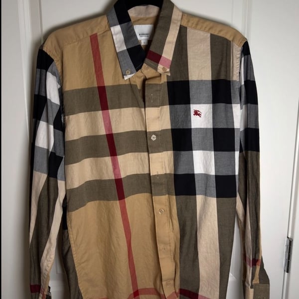 Burberry Button-Up Shirt Size L Check