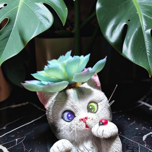 A2928 Purr-fect Planter Sculpture