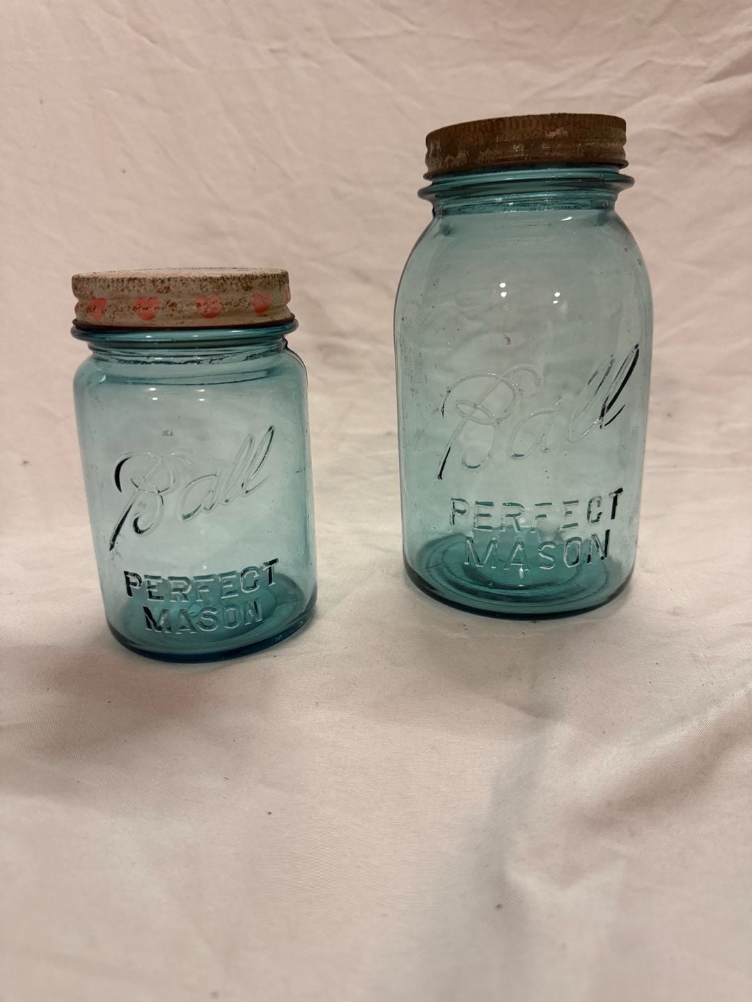 Ball Perfect Mason Blue Glass Canning Jar Set 1