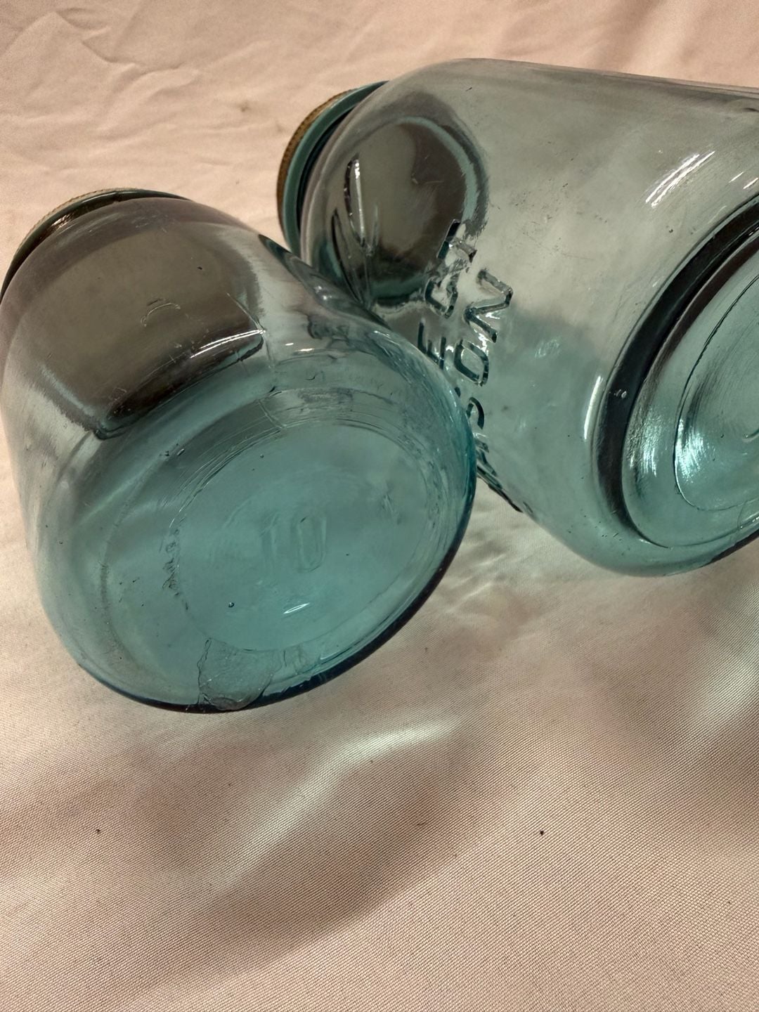 Ball Perfect Mason Blue Glass Canning Jar Set 4