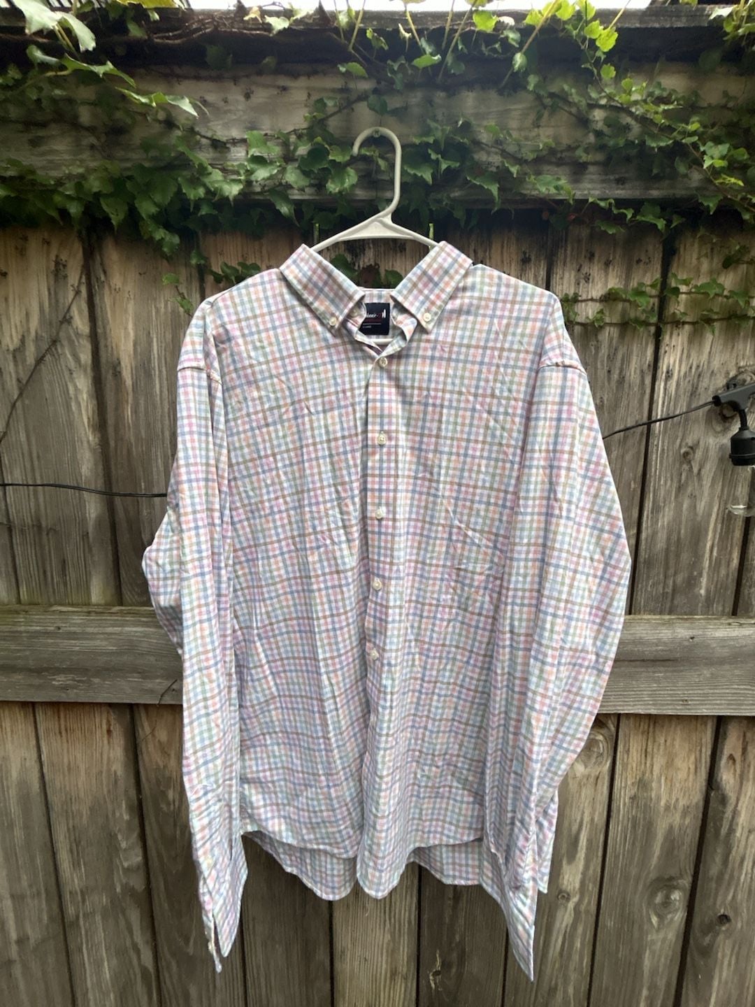 Johnnie-O Performance Plaid Tech Sport Shirt Size X-Large Multicolor Long 2