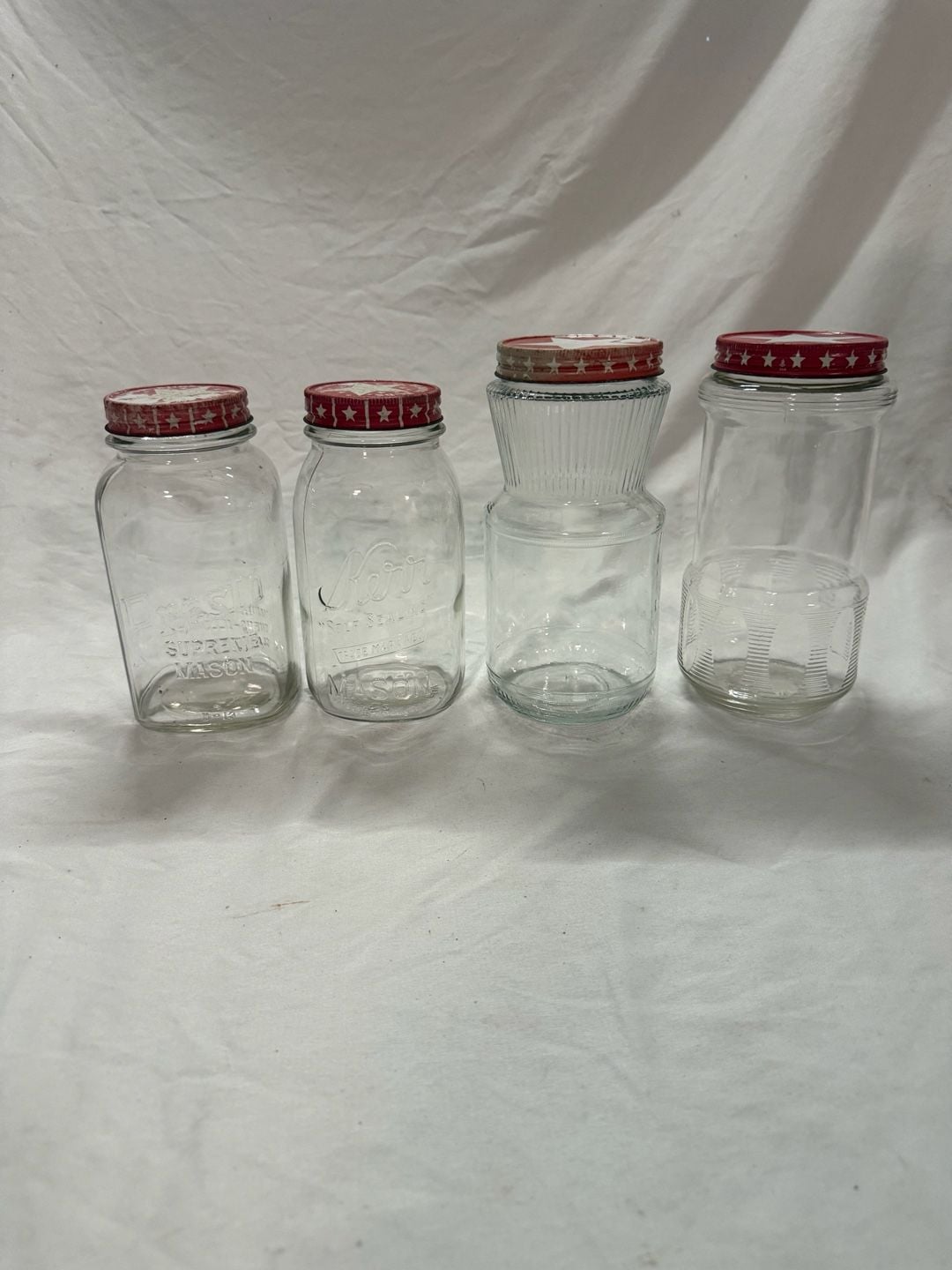 Vintage Presto Kerr Maxwell House Glass Jar Lot With Star Lids 1