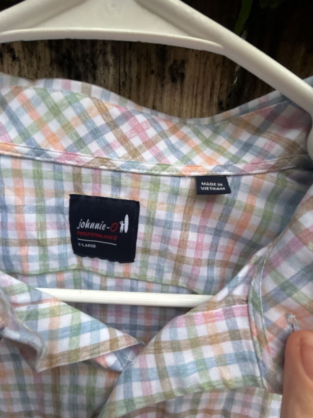 Johnnie-O Performance Plaid Tech Sport Shirt Size X-Large Multicolor Long 3