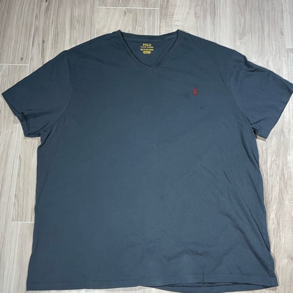 Polo Ralph Lauren V-Neck T-Shirt Blue Short Sleeve Classic Fit