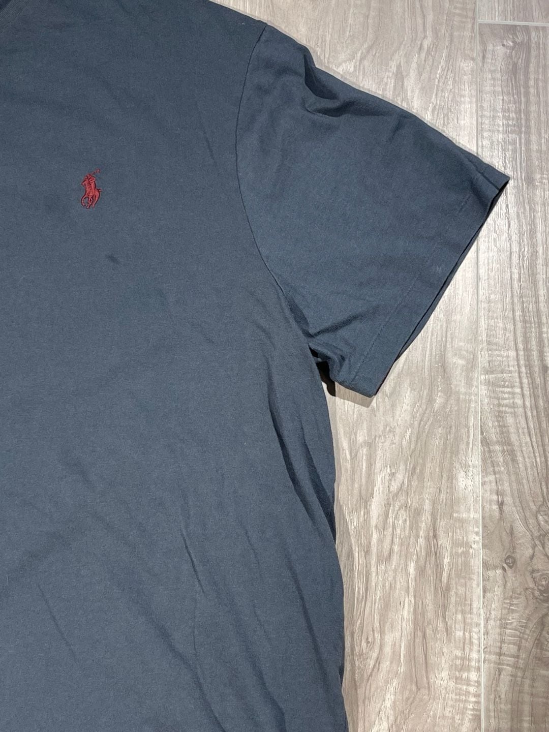Polo Ralph Lauren V-Neck T-Shirt Blue Short Sleeve Classic Fit 7