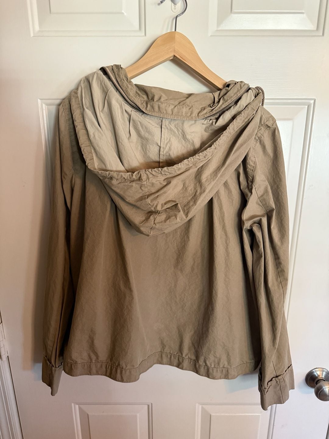 Calvin Klein Jeans Hooded Jacket Size XL Khaki Utility Anorak Full Zip 8