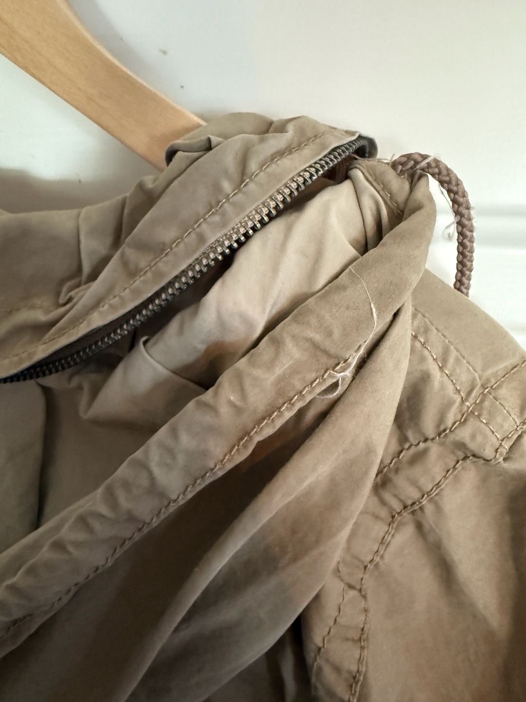Calvin Klein Jeans Hooded Jacket Size XL Khaki Utility Anorak Full Zip 9