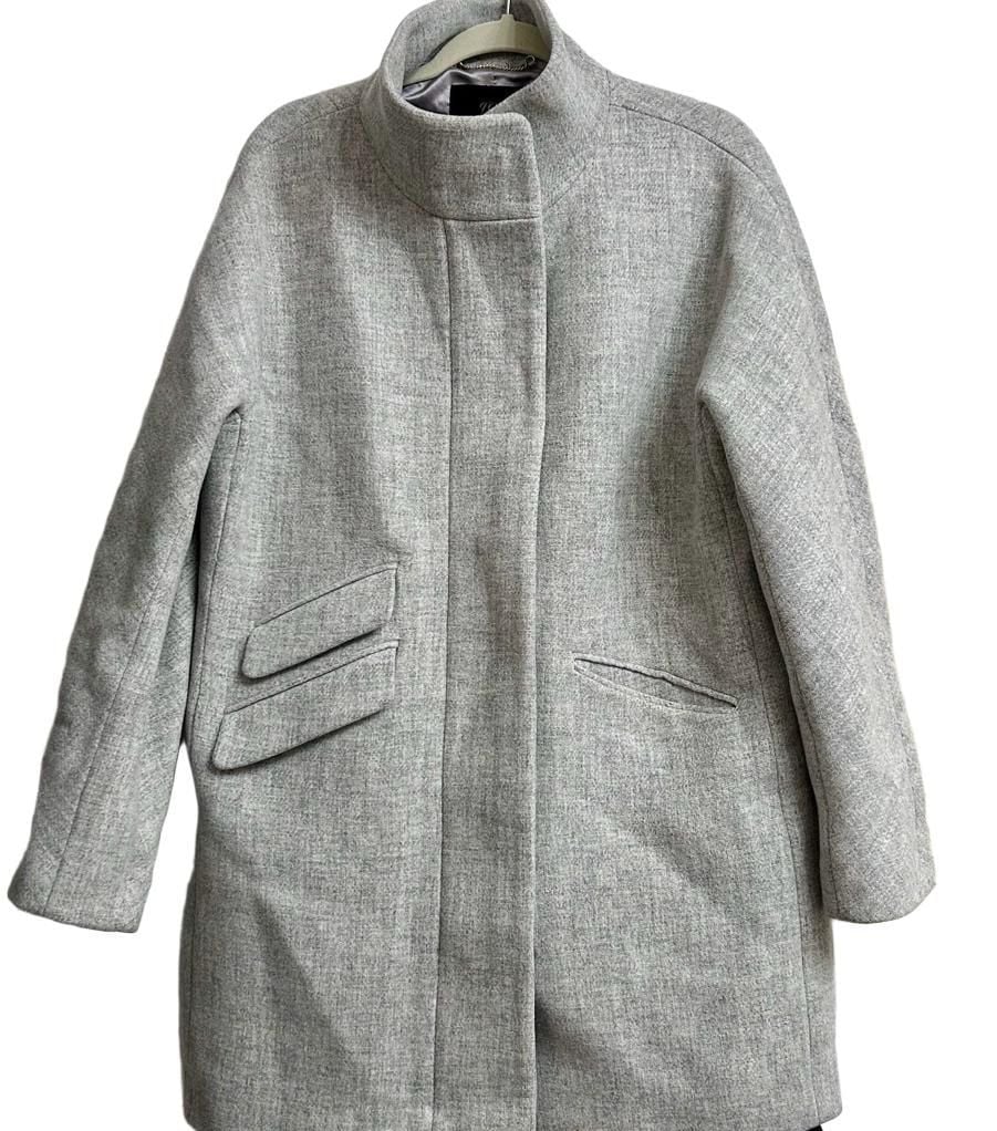 J.Crew Cocoon Coat Italian Stadium-Cloth Wool Heather Grey 2