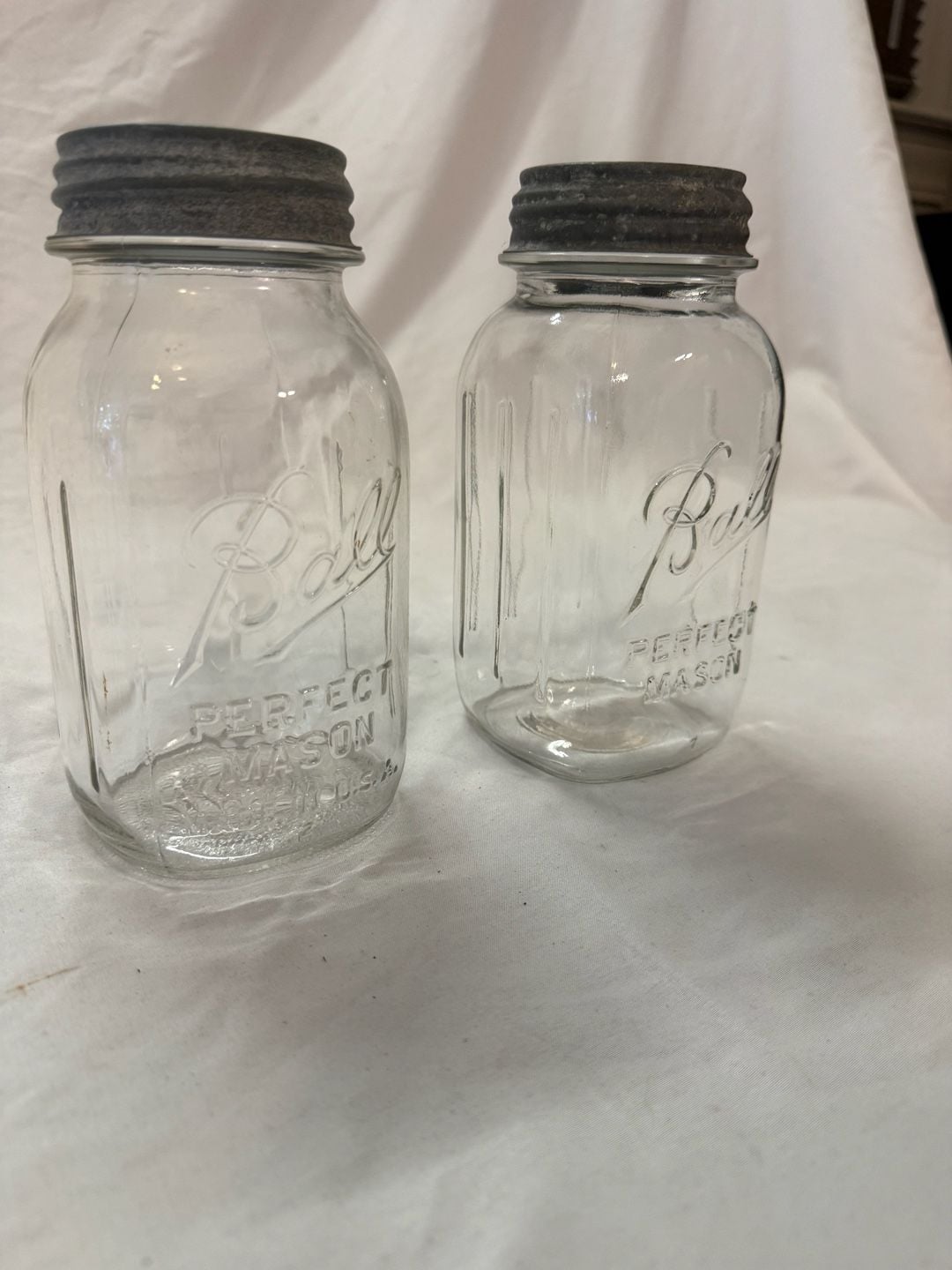 Ball Perfect Mason Jar Set Vintage Clear Glass With Lids 2