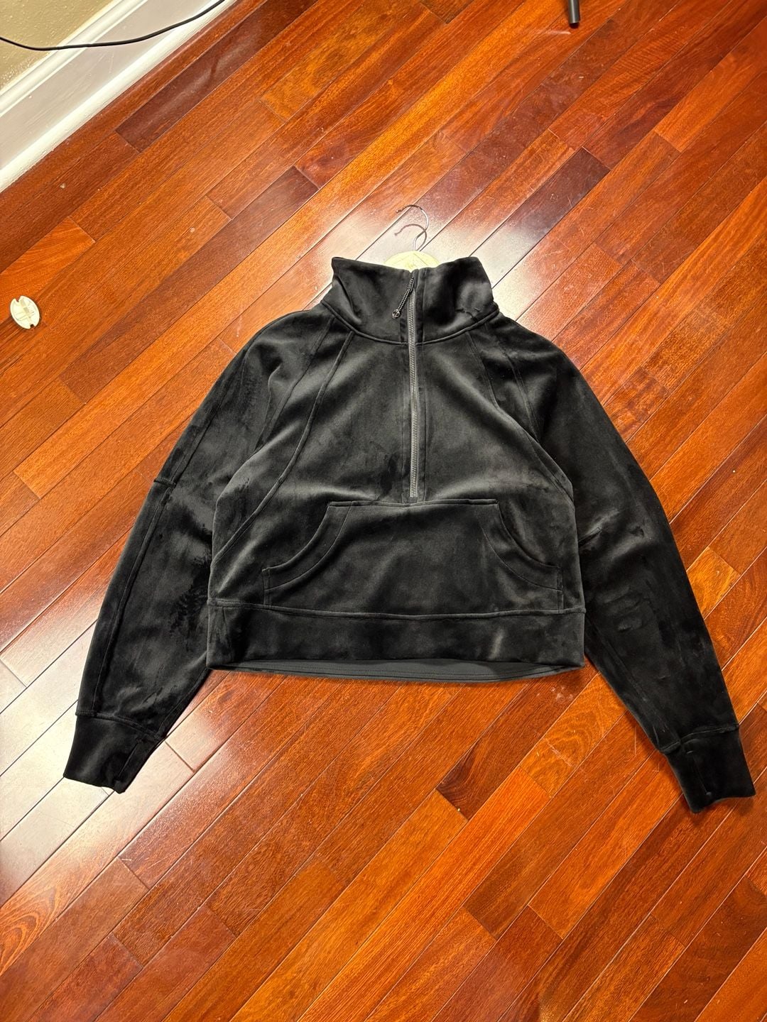 Lululemon Scuba Oversized Funnel Neck Half Zip Velvet Black XS 2