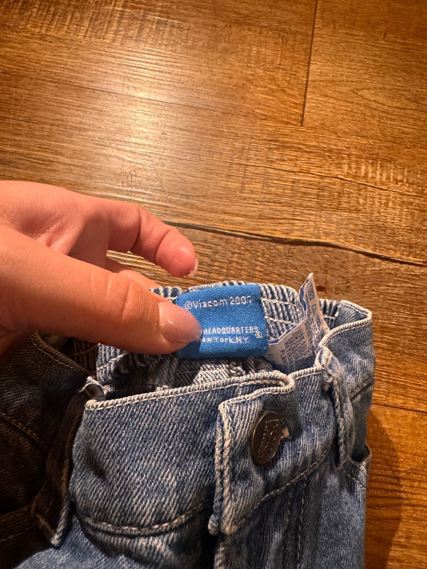 Nickelodeon Embroidered Hem Blue Denim Jeans Size 5 5