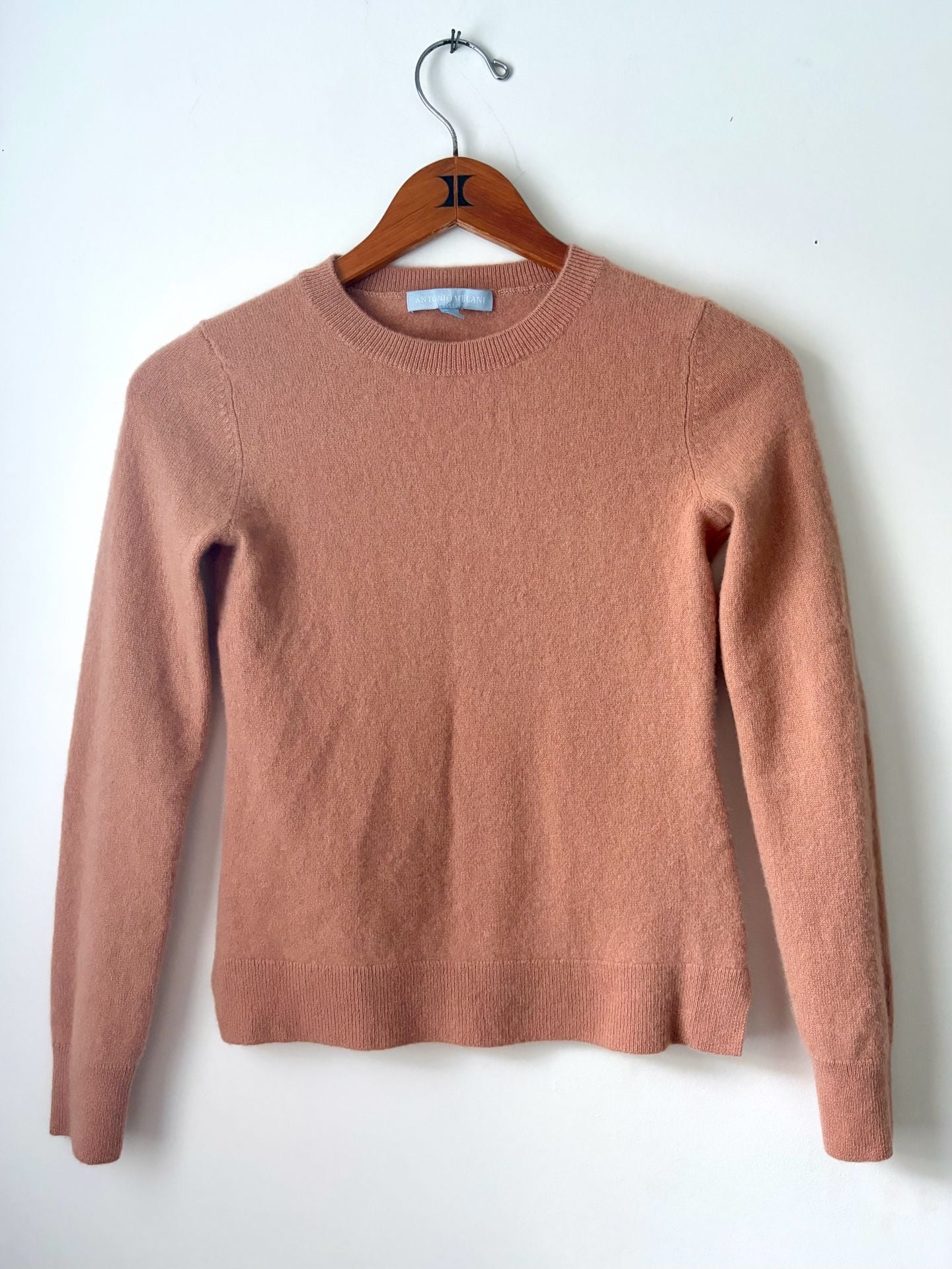 Antonio Melani Cashmere Crewneck Sweater Pink Long Sleeve 2
