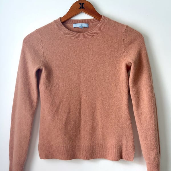 Antonio Melani Cashmere Crewneck Sweater Pink Long Sleeve