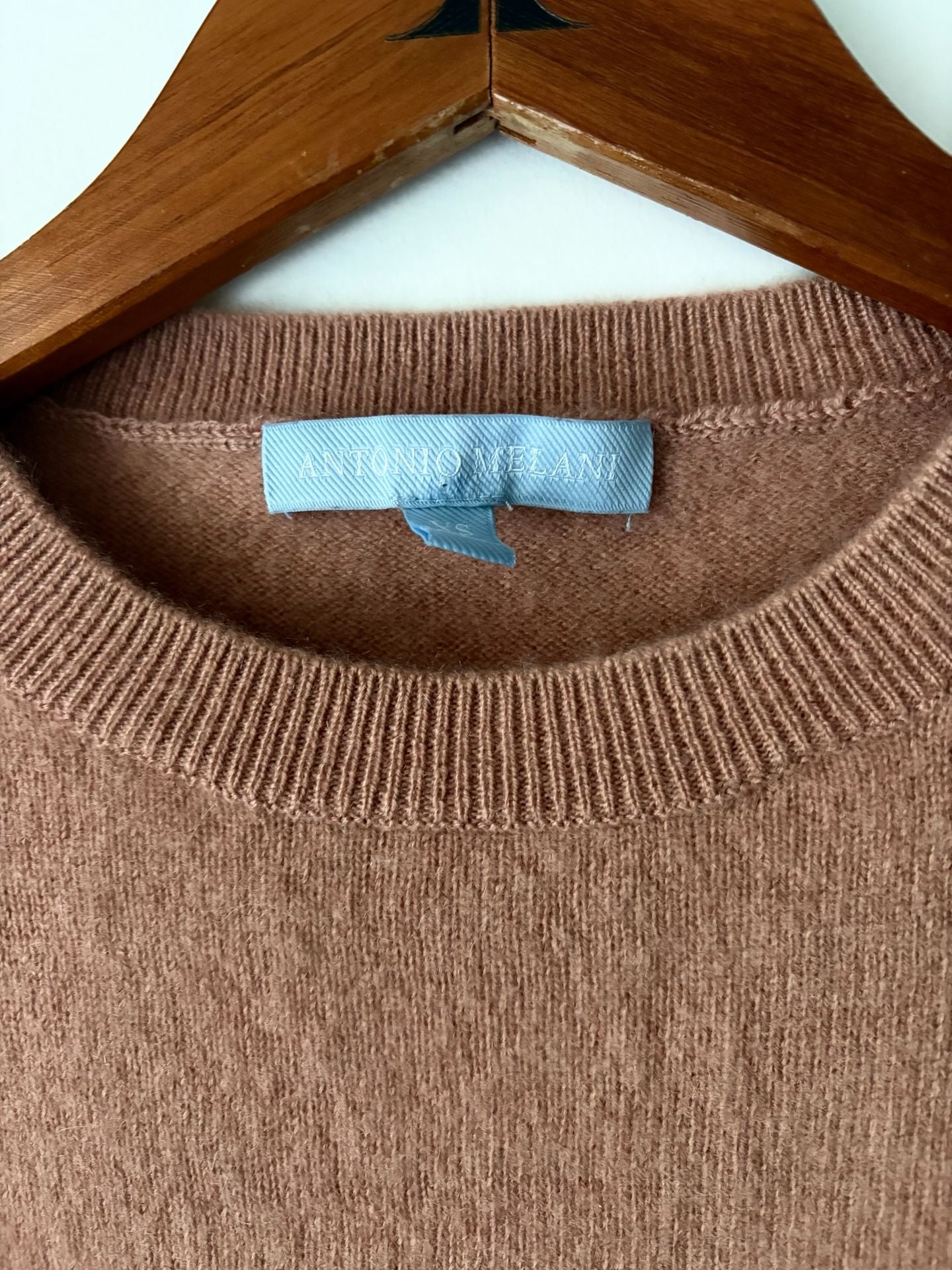 Antonio Melani Cashmere Crewneck Sweater Pink Long Sleeve 3