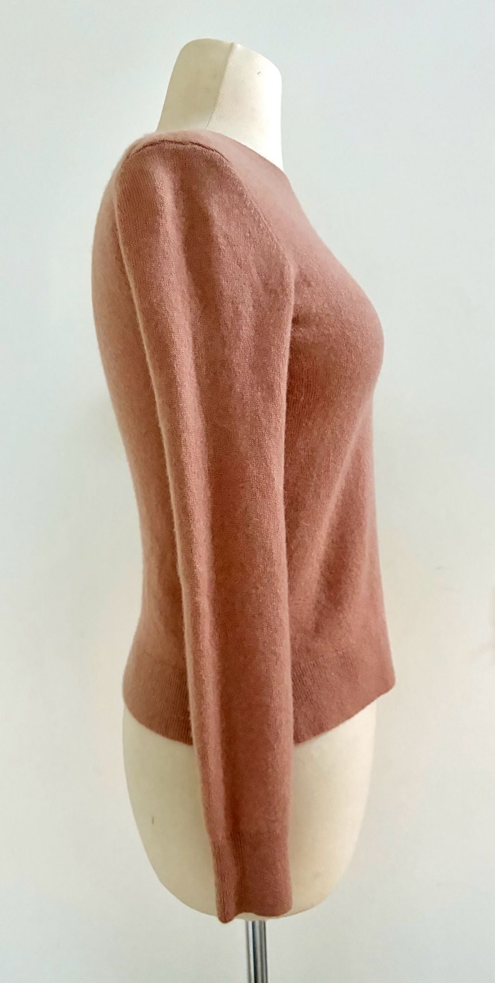 Antonio Melani Cashmere Crewneck Sweater Pink Long Sleeve 9