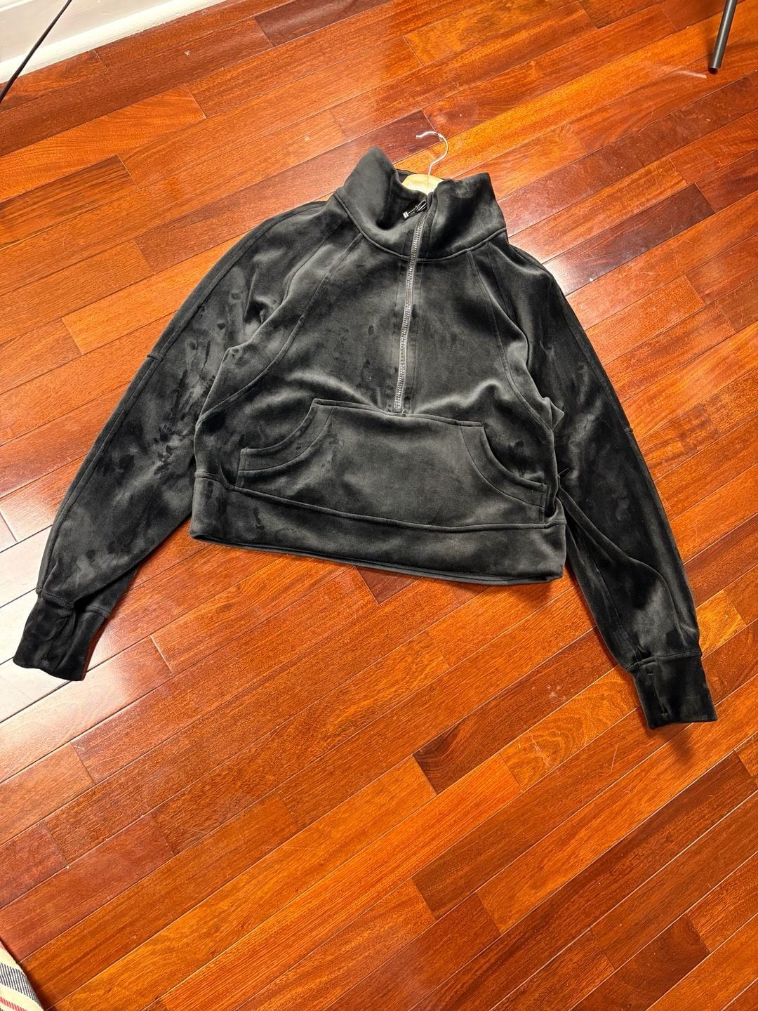 Lululemon Scuba Oversized Funnel Neck Half Zip Velvet Black XS 2