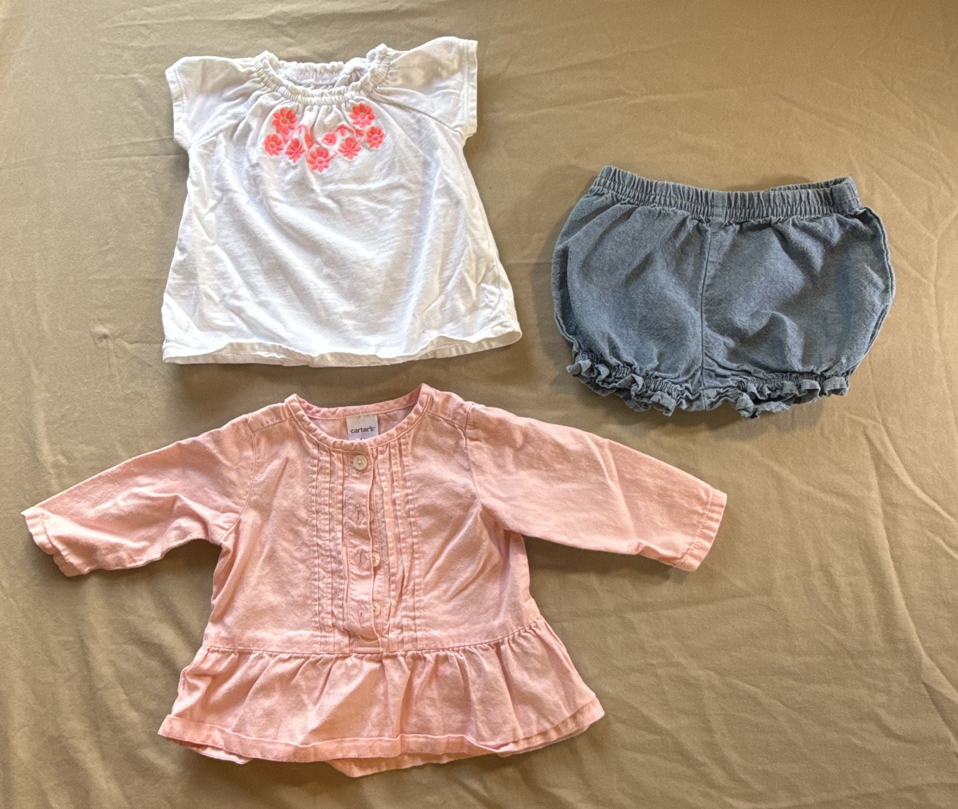 Carters 3 Months Girls 3-Piece Outfit Set 1