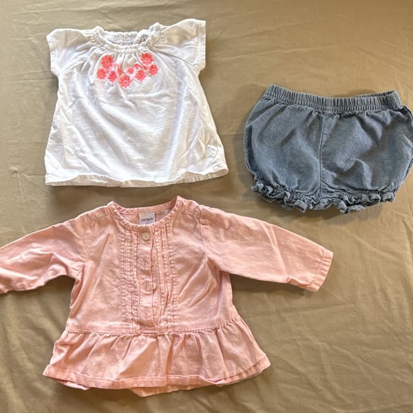 Carters 3 Months Girls 3-Piece Outfit Set